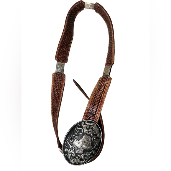 Nocona Texas Buckle Brown Leather Belt - Picture 3 of 7